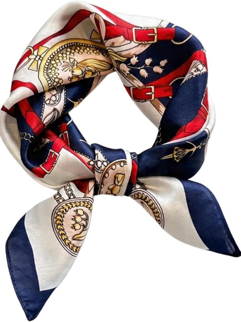 Lightweight 100% Mulberry Silk Scarf for Women | Small Square Neck Headscarf